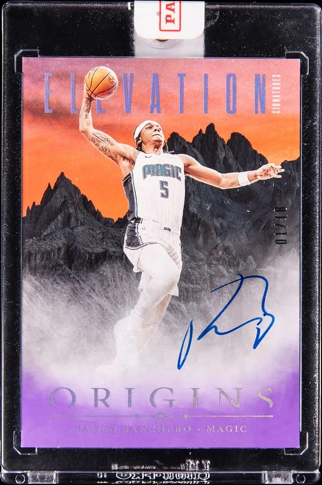 2024-25 Panini Origins Paolo Banchero Elevation Signatures Purple FOTL #FS-BAN card image