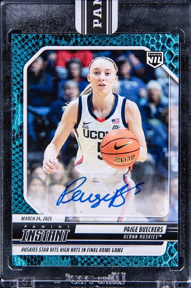 2024-25 Panini Paige Bueckers Instant NIL Blue Viper #PBF card image