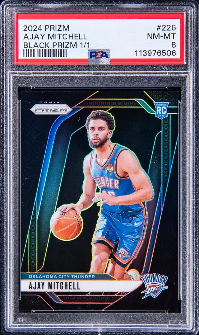 2024-25 Panini Prizm Ajay Mitchell Black Prizm #226 card image