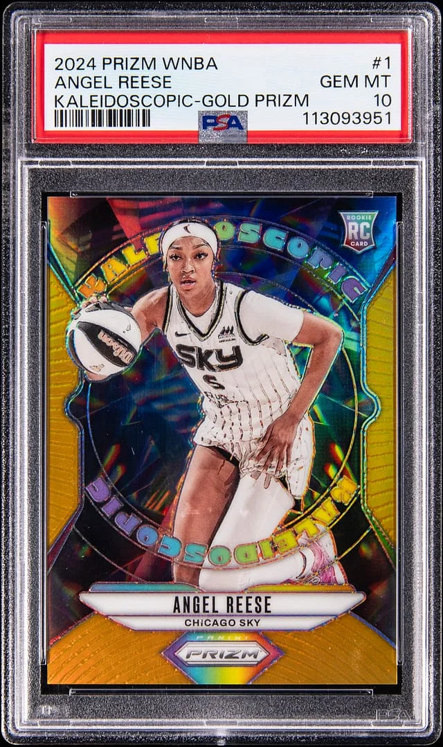 2024-25 Panini Prizm Angel Reese WNBA Kaleidoscopic-Gold Prizm #1 card image