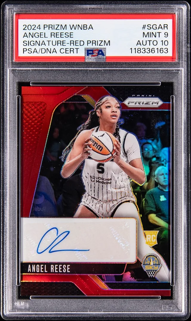 2024-25 Panini Prizm Angel Reese WNBA Signature-Red Prizm #SG-AR card image
