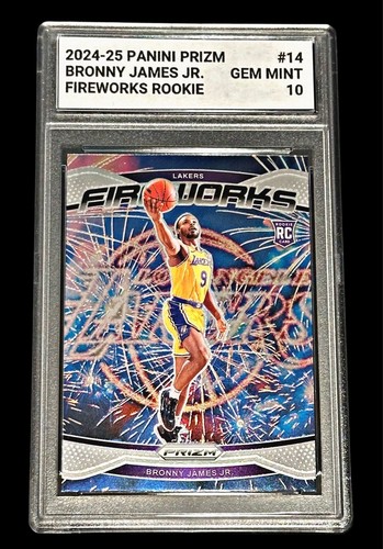 2024-25 Panini Prizm Bronny James Fireworks #14 card image