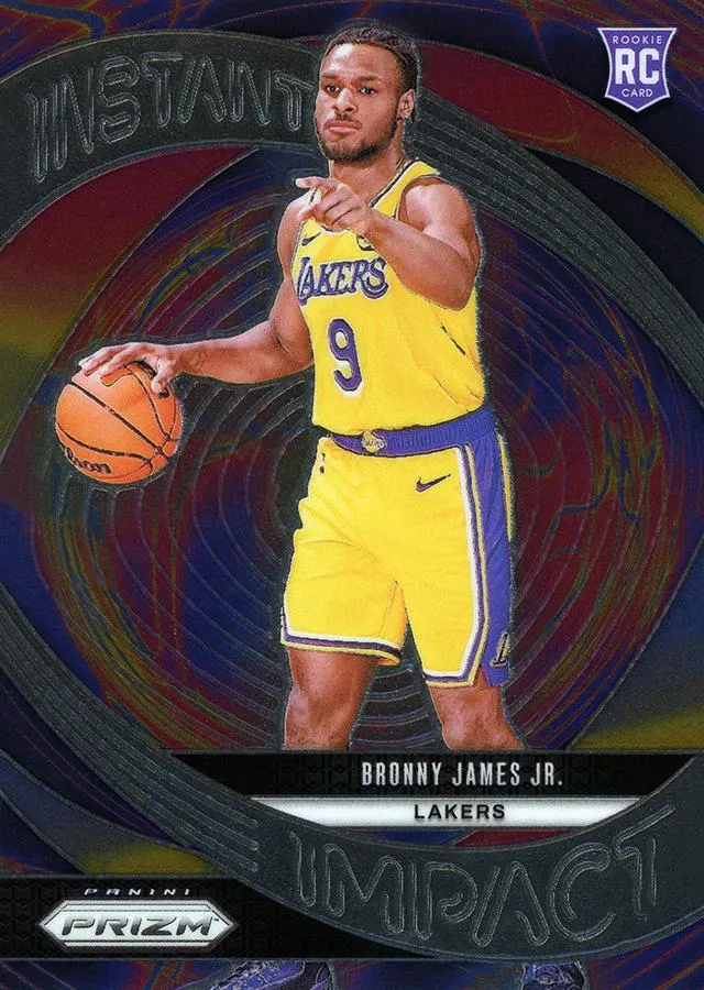 2024-25 Panini Prizm Bronny James Instant Impact #7 card image