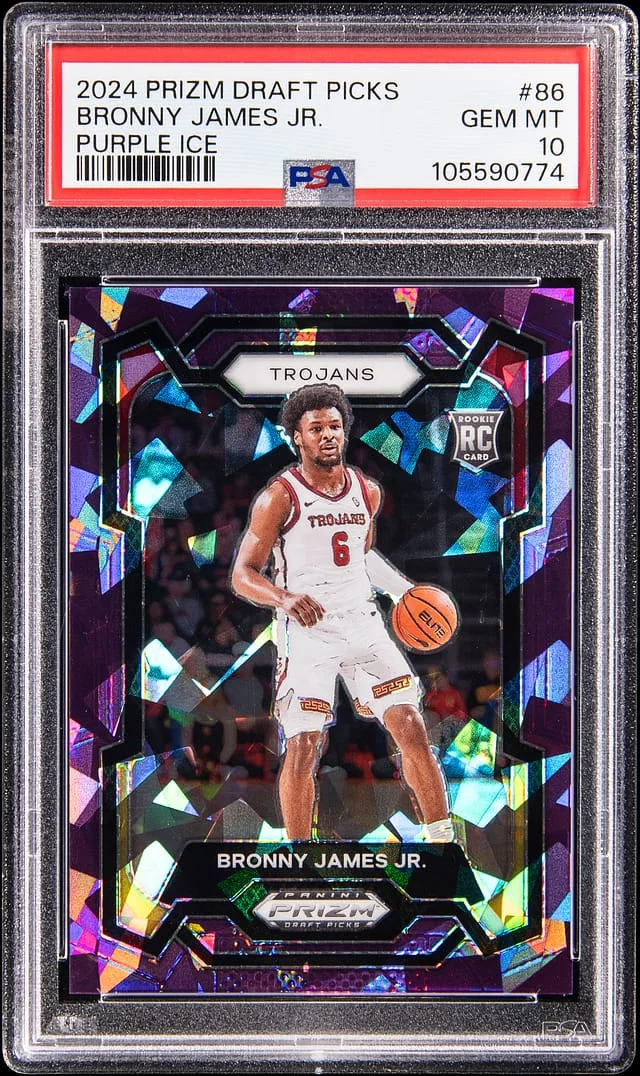 2024-25 Panini Prizm Bronny James Jr. Purple Ice #86 card image