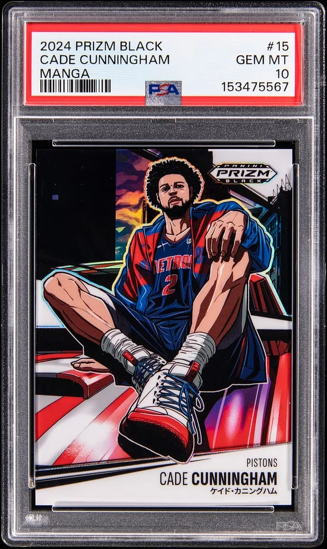 2024-25 Panini Prizm Cade Cunningham Black Manga #15 card image