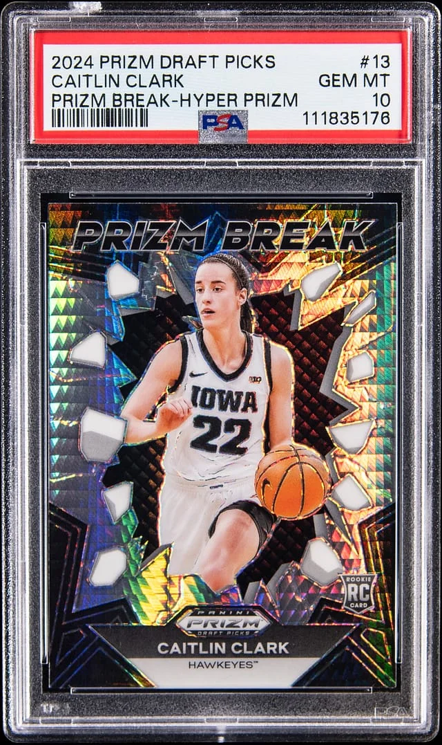 2024-25 Panini Prizm Caitlin Clark Prizm Break Hyper Prizm #13 card image