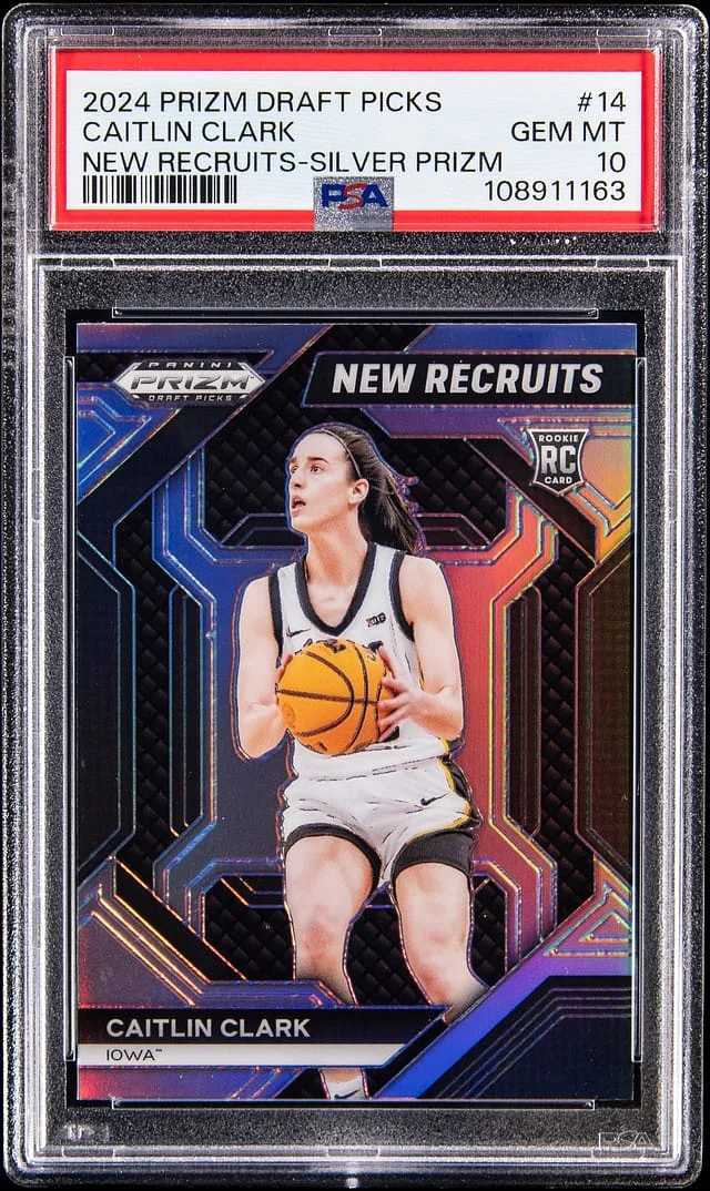 2024-25 Panini Prizm Caitlin Clark New Recruits Silver Prizm #14 card image