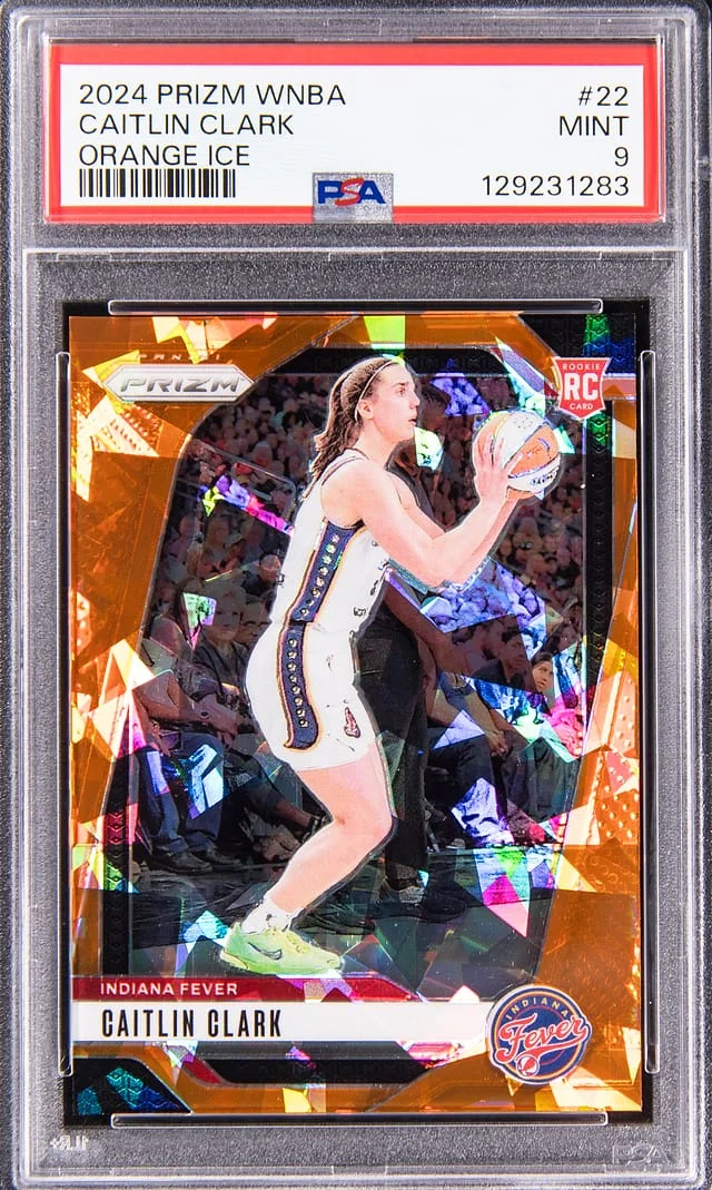 2024-25 Panini Prizm Caitlin Clark WNBA Orange Ice #22 card image