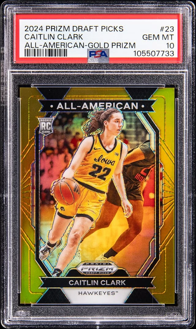 2024-25 Panini Prizm Caitlin Clark All-American-Gold Prizm #23 card image