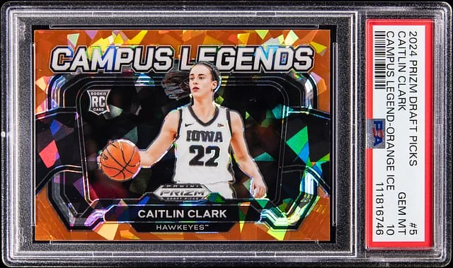 2024-25 Panini Prizm Caitlin Clark Campus Legend Red Ice #5 card image