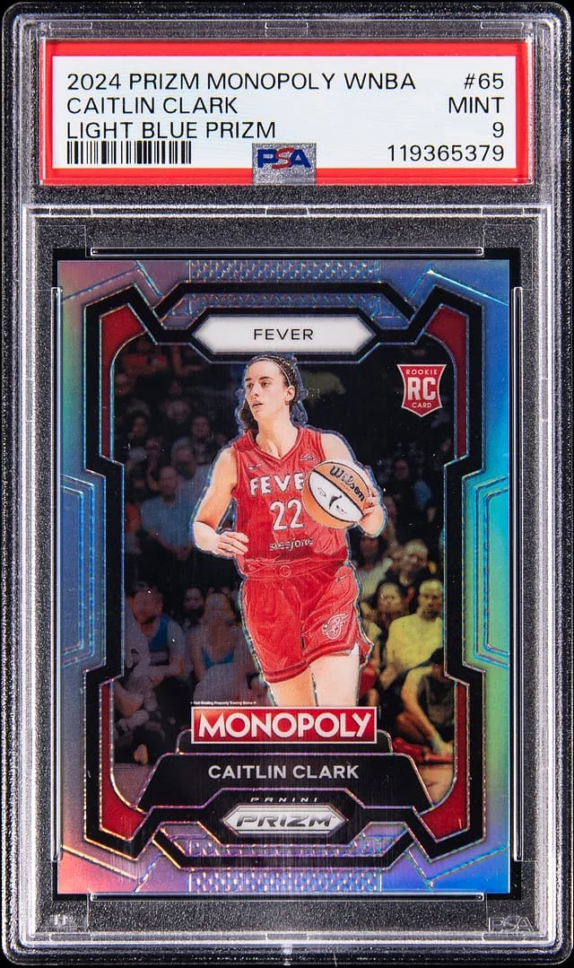 2024-25 Panini Prizm Caitlin Clark Monopoly WNBA Light Blue Prizm #65 card image