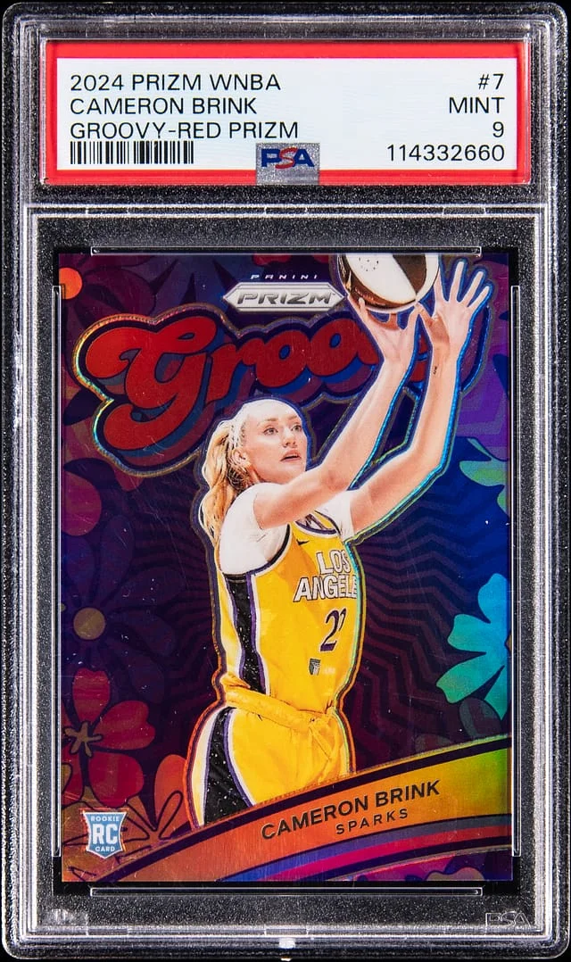 2024-25 Panini Prizm Cameron Brink WNBA Groovy-Red Prizm #7 card image