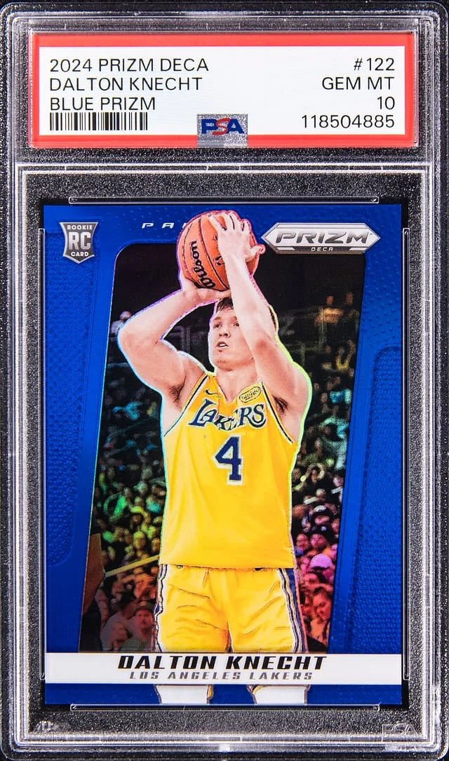 2024-25 Panini Prizm Dalton Knecht Deca Blue Prizm #122 card image