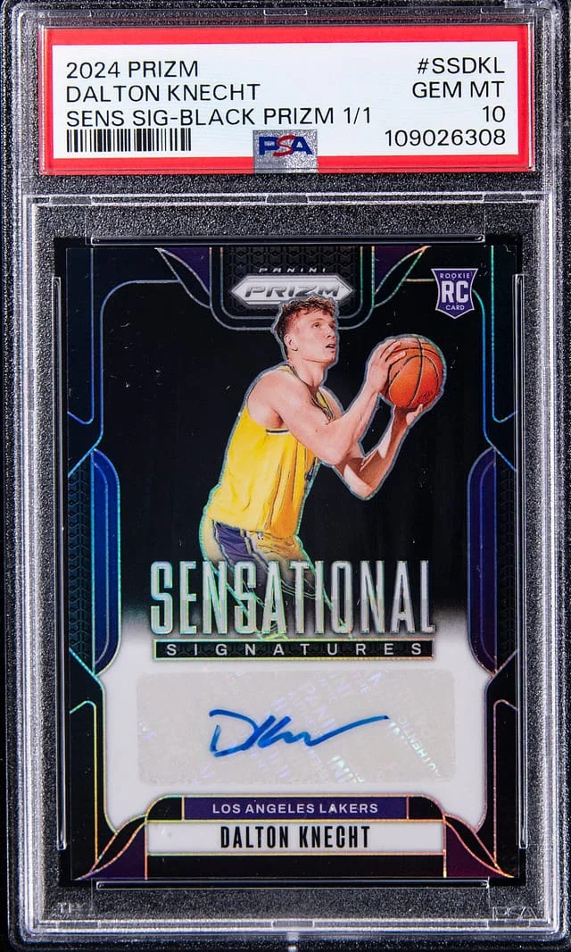 2024-25 Panini Prizm Dalton Knecht Sensational Signatures Black Prizm #SS-DKL card image