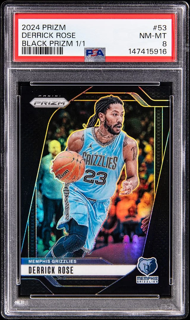 2024-25 Panini Prizm Derrick Rose Black Prizm #53 card image