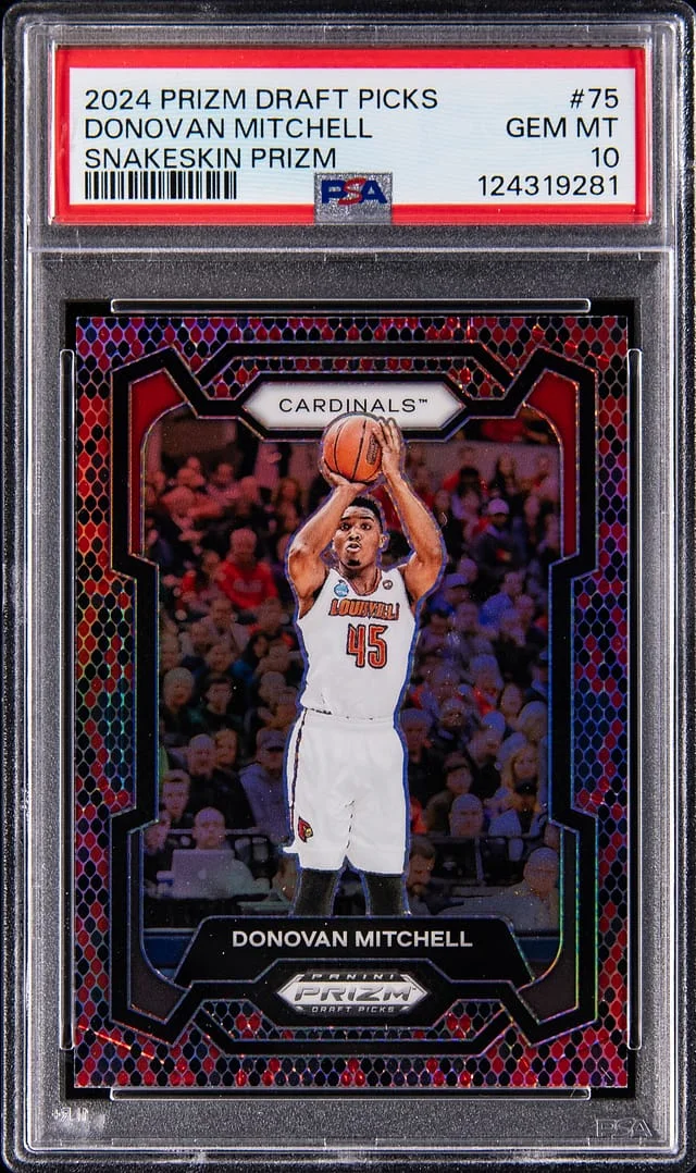 2024-25 Panini Prizm Donovan Mitchell Snakeskin Prizm #75 card image