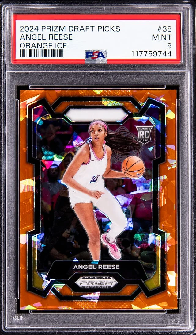 2024-25 Panini Prizm Draft Picks Angel Reese Orange Ice Prizm #38 card image