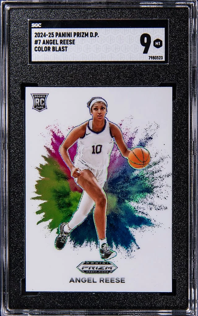 2024-25 Panini Prizm Draft Picks Angel Reese Color Blast #7 card image