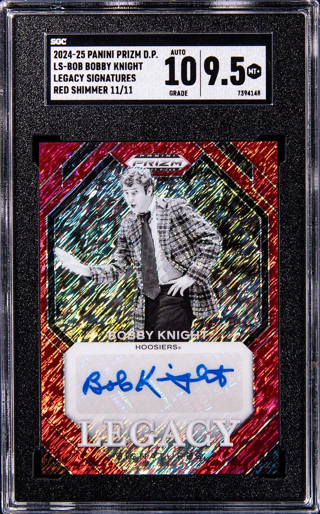 2024-25 Panini Prizm Draft Picks Bobby Knight Legacy Signatures Red Shimmer Prizm #LS-BOB card image