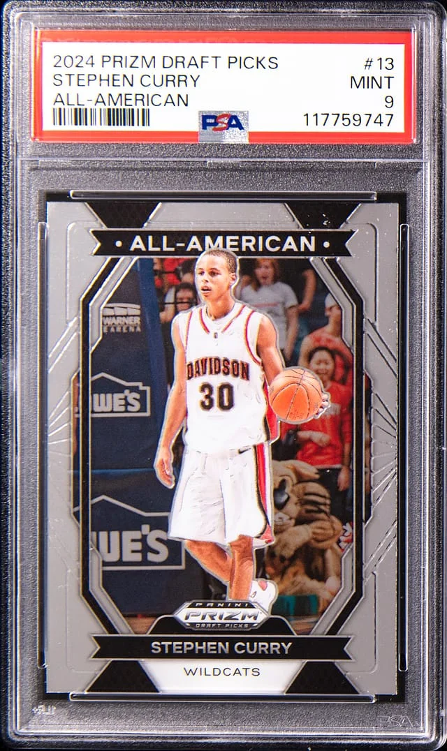 2024-25 Panini Prizm Draft Picks Stephen Curry All-American #13 card image
