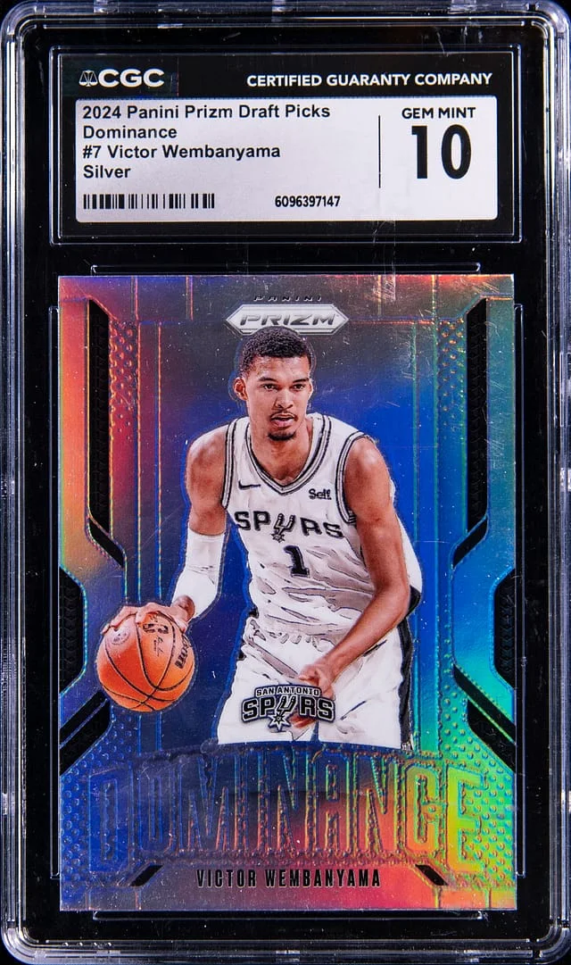 2024-25 Panini Prizm Draft Picks Victor Wembanyama Dominance Silver #7 card image