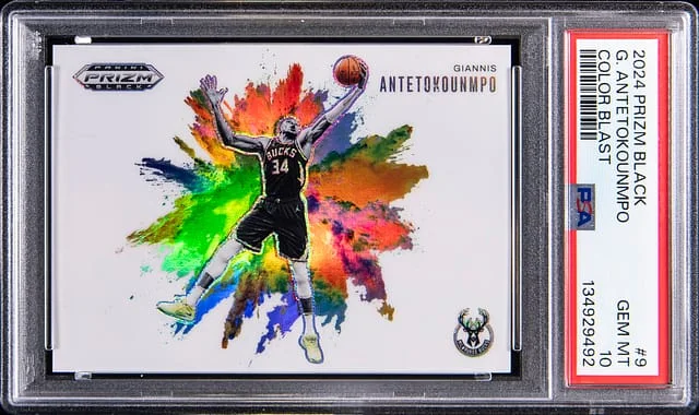 2024-25 Panini Prizm Giannis Antetokounmpo Black Color Blast #9 card image