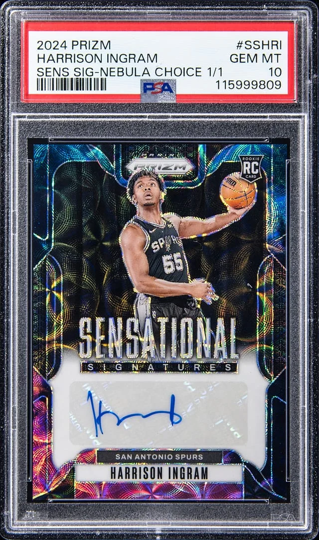 2024-25 Panini Prizm Harrison Ingram Sensational Signatures Nebula Choice #SS-HRI card image