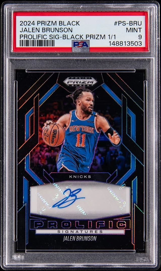 2024-25 Panini Prizm Jalen Brunson Black Prolific Signatures Black Prizm #PS-BRU card image