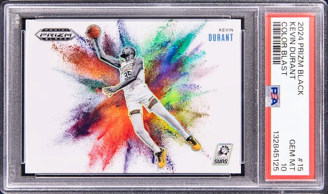 2024-25 Panini Prizm Kevin Durant Black Color Blast #15 card image