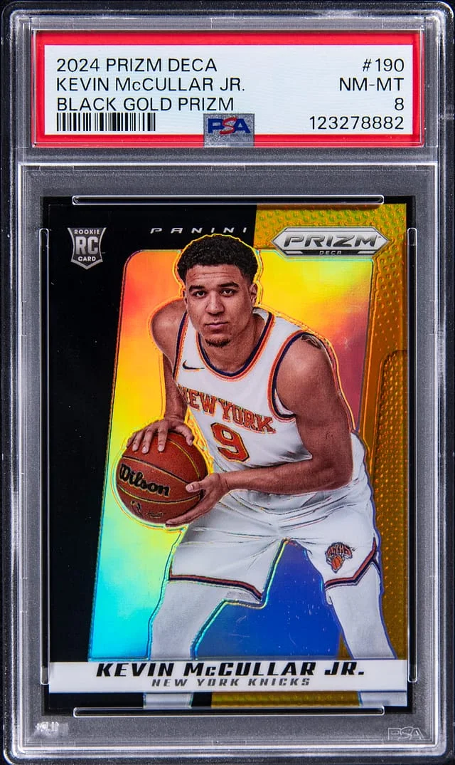 2024-25 Panini Prizm Kevin McCullar Jr. Deca Black Gold Prizm #190 card image