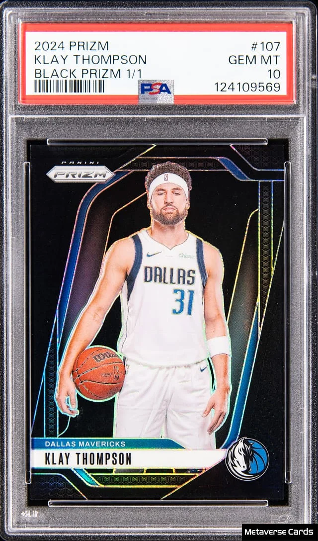 2024-25 Panini Prizm Klay Thompson Black Prizm #107 card image