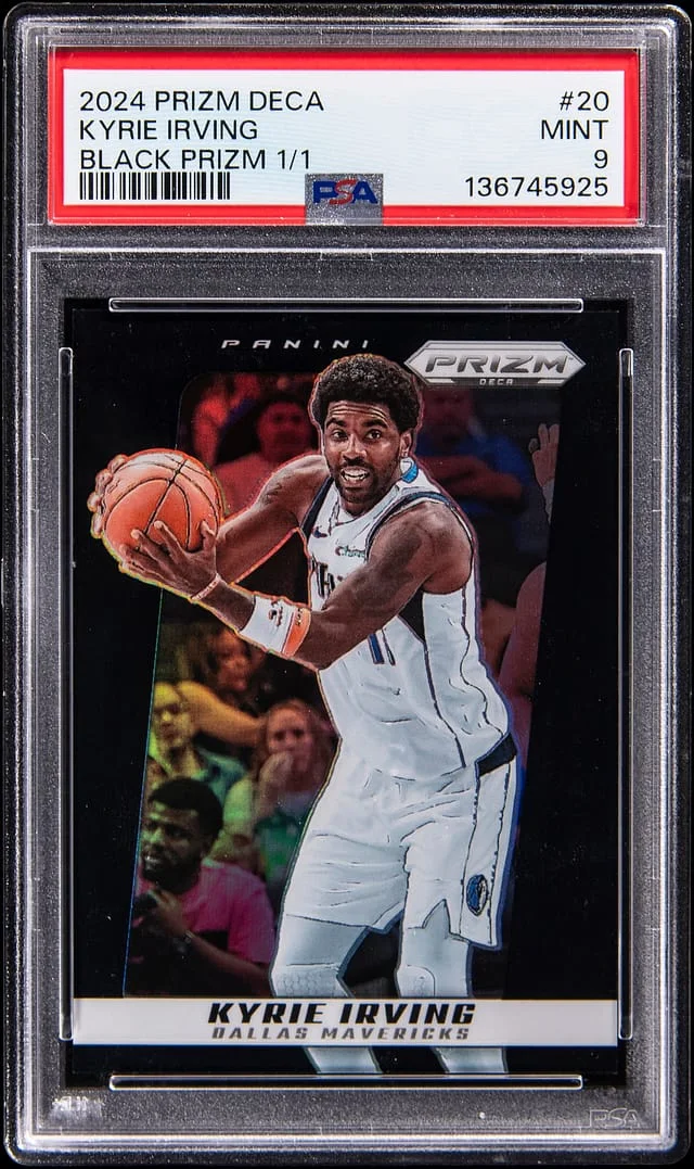 2024-25 Panini Prizm Kyrie Irving Deca Black Prizm #20 card image