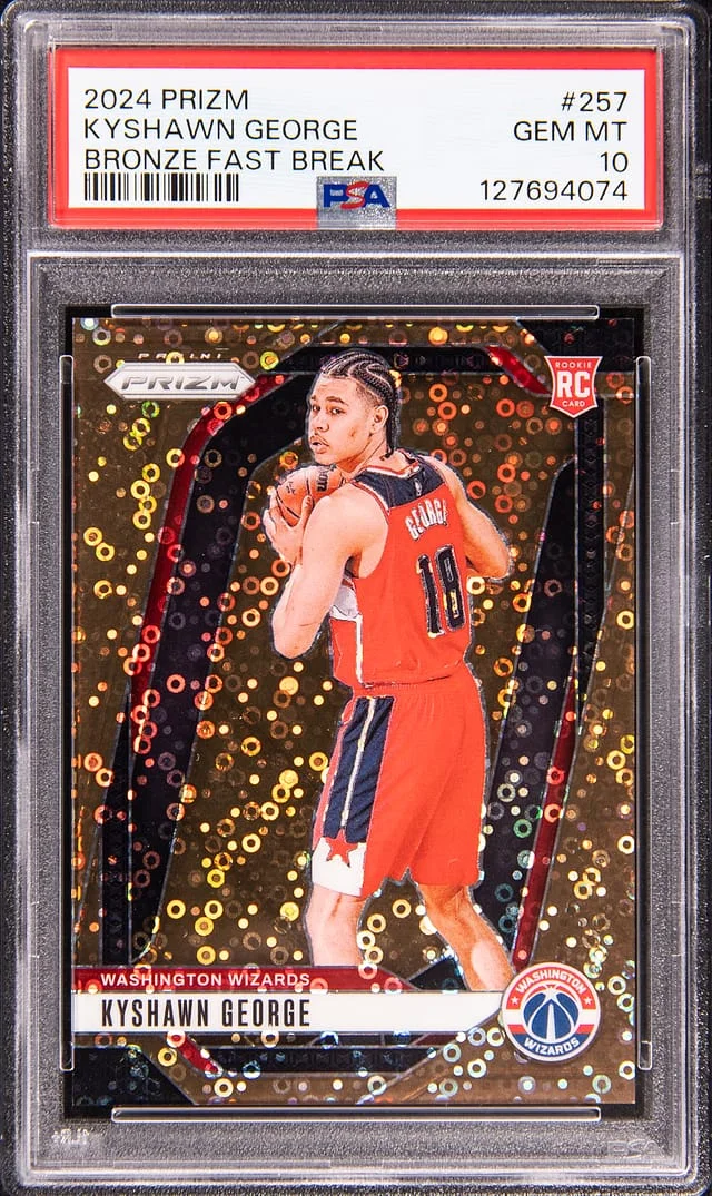 2024-25 Panini Prizm Kyshawn George Bronze Fast Break #257 card image