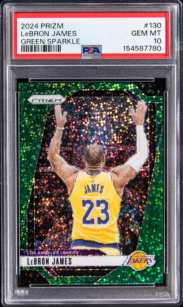 2024-25 Panini Prizm LeBron James Gold Prizm #130 card image