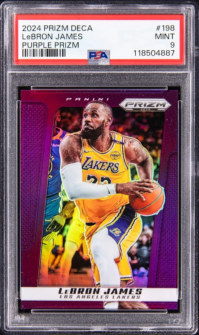 2024-25 Panini Prizm LeBron James Deca Black Shimmer 1st Off the Line (FOTL) #198 card image
