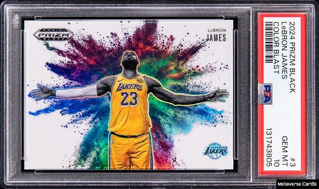 2024-25 Panini Prizm LeBron James Black Color Blast #3 card image