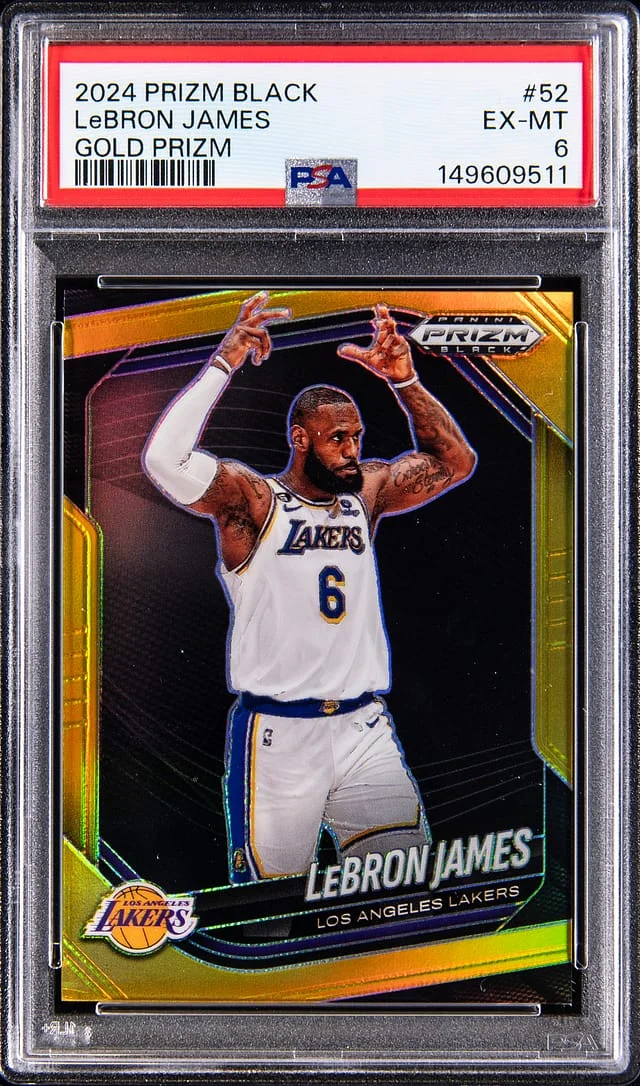 2024-25 Panini Prizm LeBron James Black Gold Prizm #52 card image