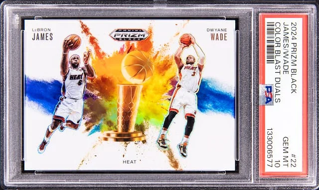 2024-25 Panini Prizm LeBron James/Dwyane Wade Black Color Blast Duals #22 card image