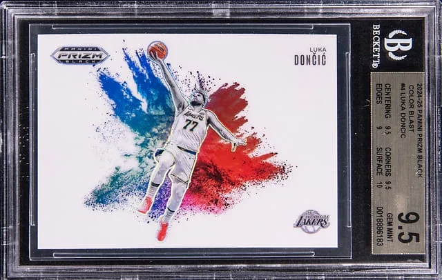 2024-25 Panini Prizm Luka Doncic Black Color Blast #4 card image