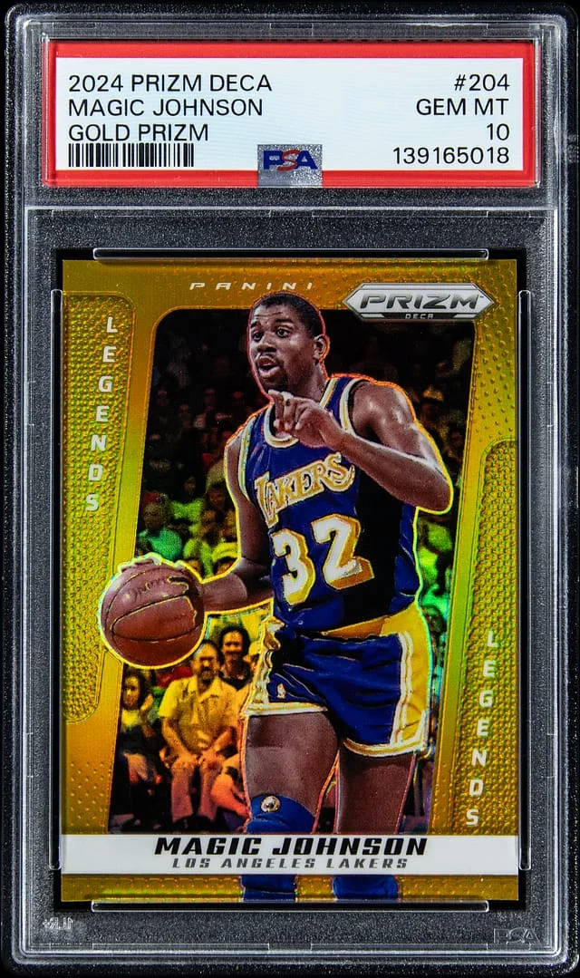 2024-25 Panini Prizm Magic Johnson Deca Gold Prizm #204 card image
