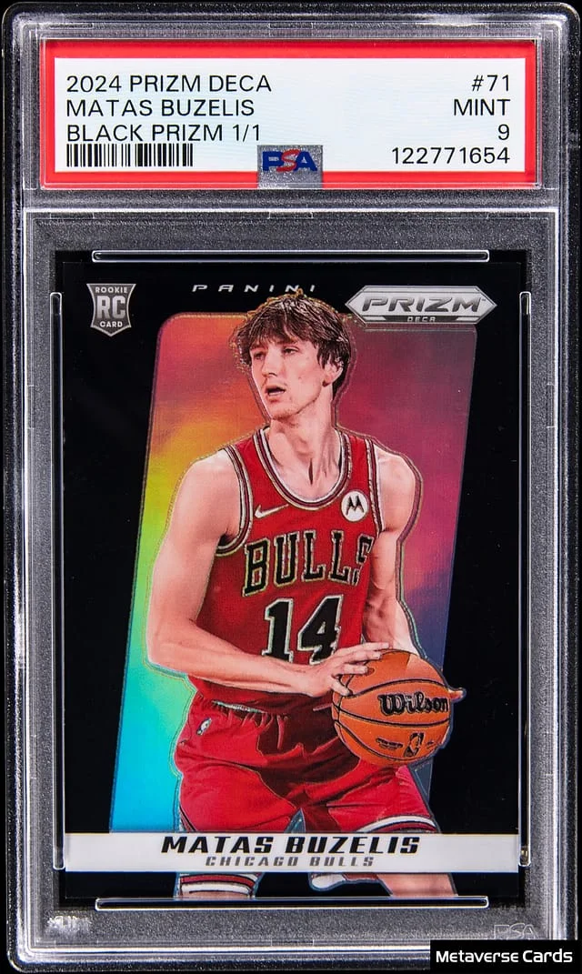 2024-25 Panini Prizm Matas Buzelis Deca Black Prizm #71 card image