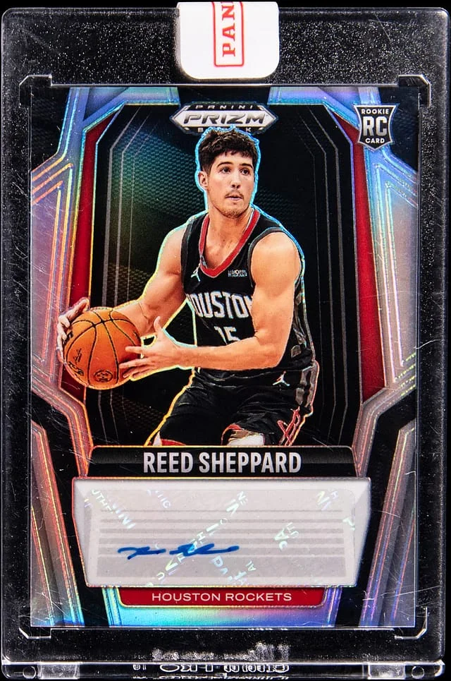 2024-25 Panini Prizm Reed Sheppard Black Signatures Silver Prizm #RS-SHP card image