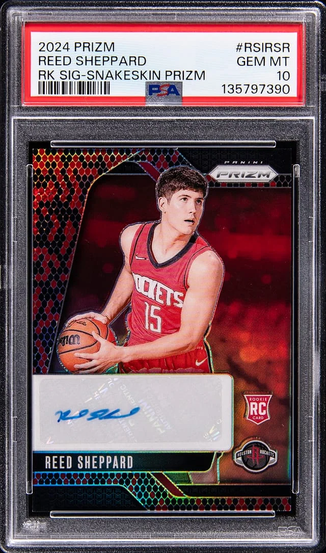 2024-25 Panini Prizm Reed Sheppard Signatures Snakeskin Prizm #RSI-RSR card image