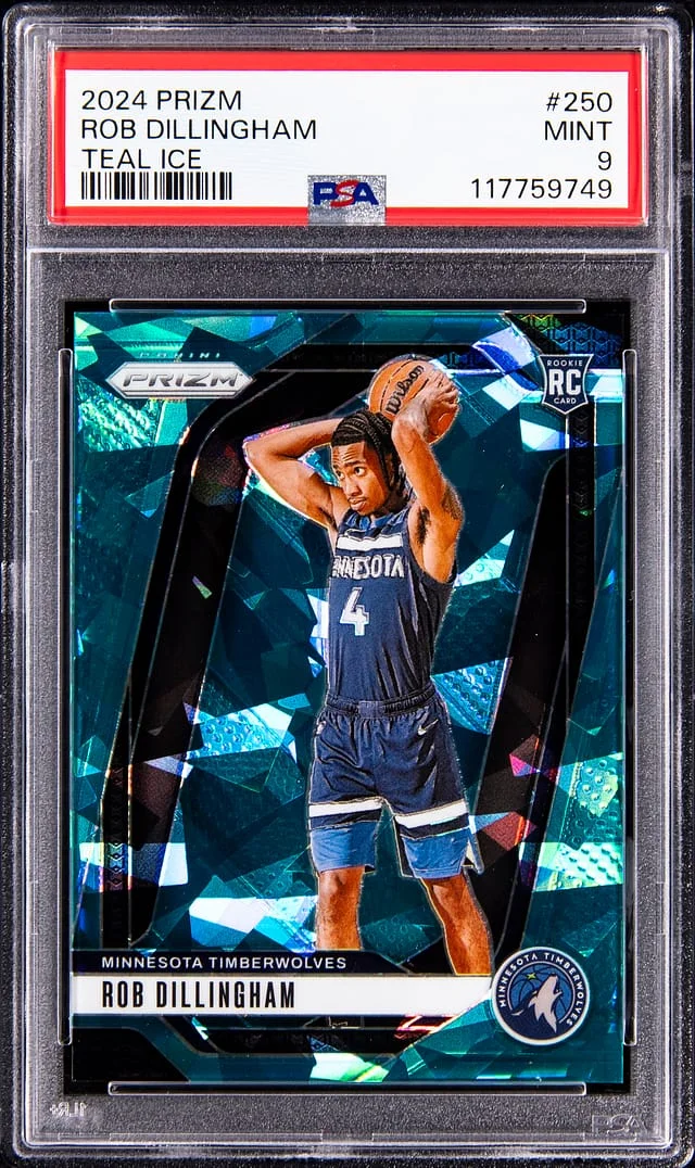 2024-25 Panini Prizm Rob Dillingham Teal Ice Prizm #250 card image