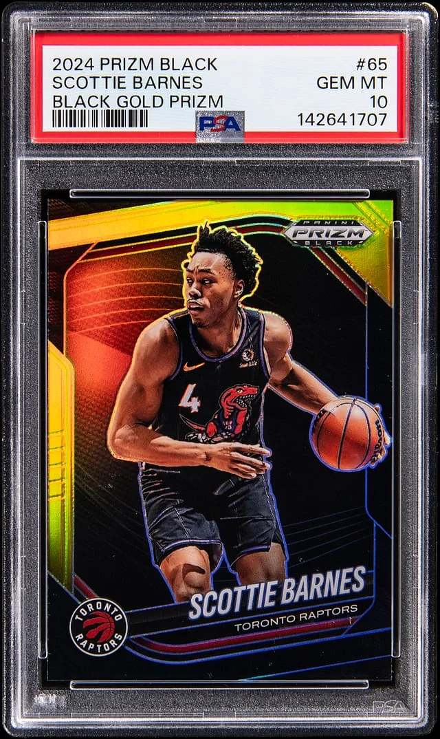 2024-25 Panini Prizm Scottie Barnes Black Gold Prizm #65 card image