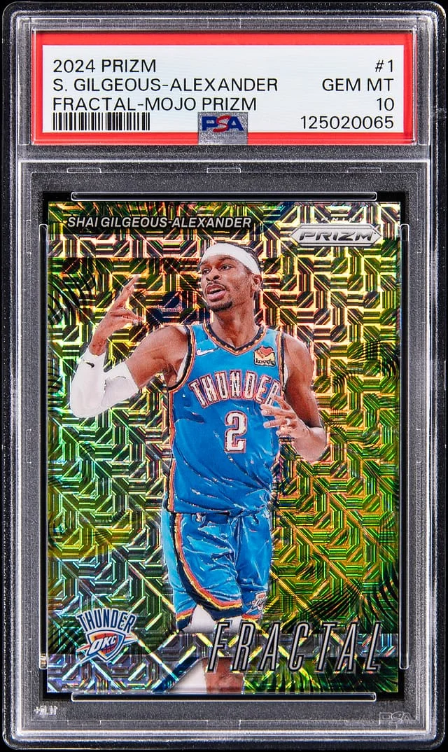 2024-25 Panini Prizm Shai Gilgeous-Alexander Fractal Mojo Prizm #1 card image
