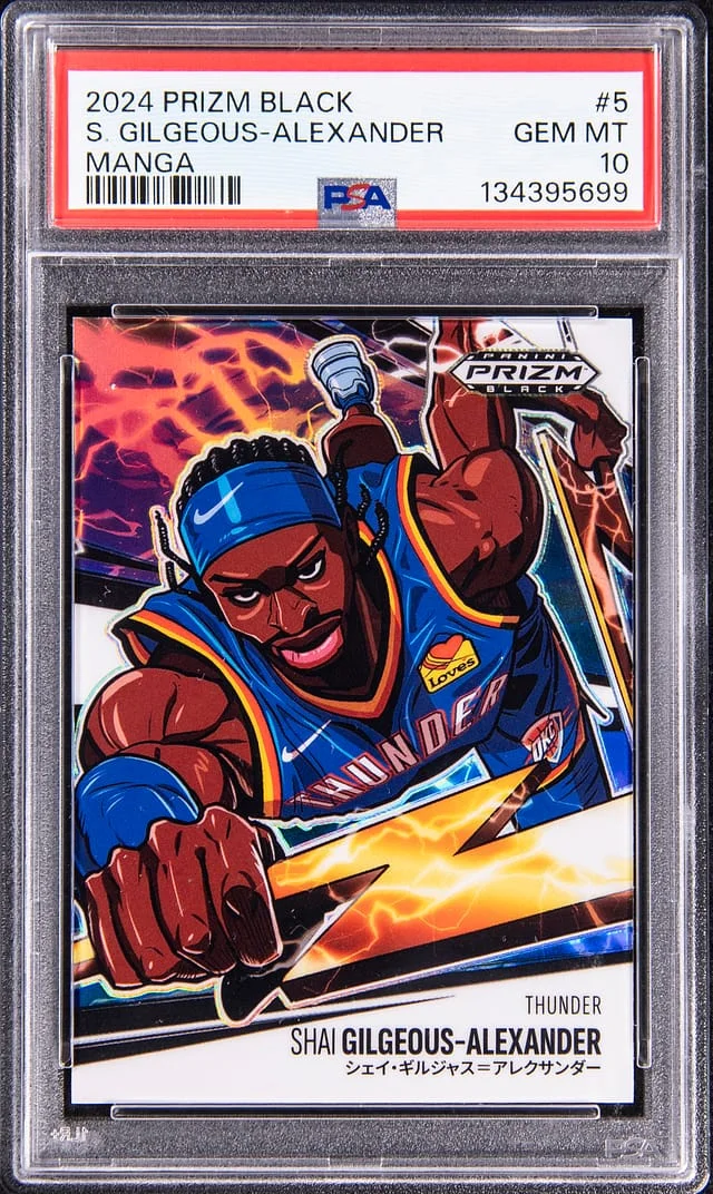 2024-25 Panini Prizm Shai Gilgeous-Alexander Black Manga #5 card image