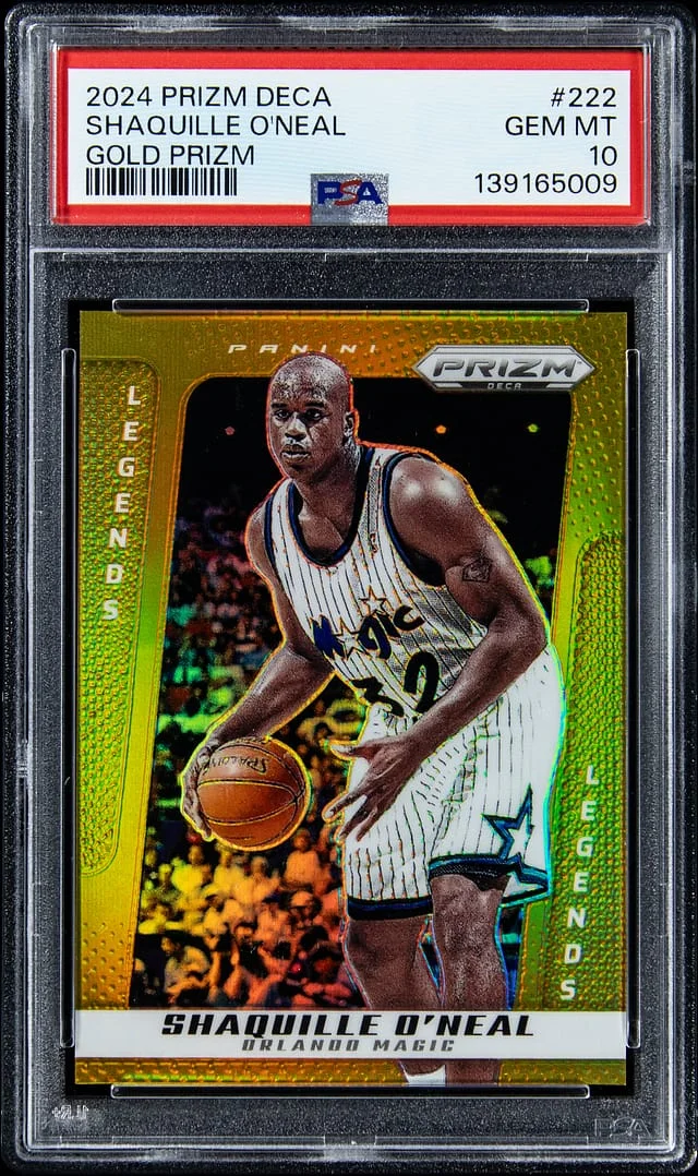 2024-25 Panini Prizm Shaquille O'Neal Deca Gold Prizm #222 card image