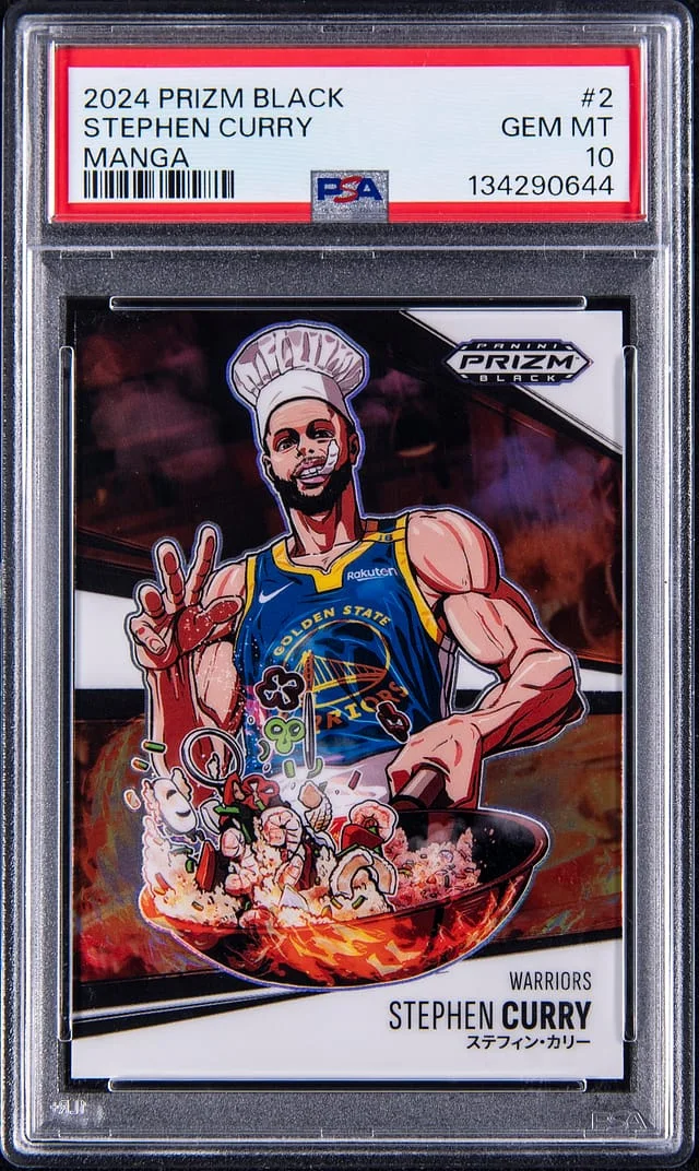 2024-25 Panini Prizm Stephen Curry Black Manga #2 card image