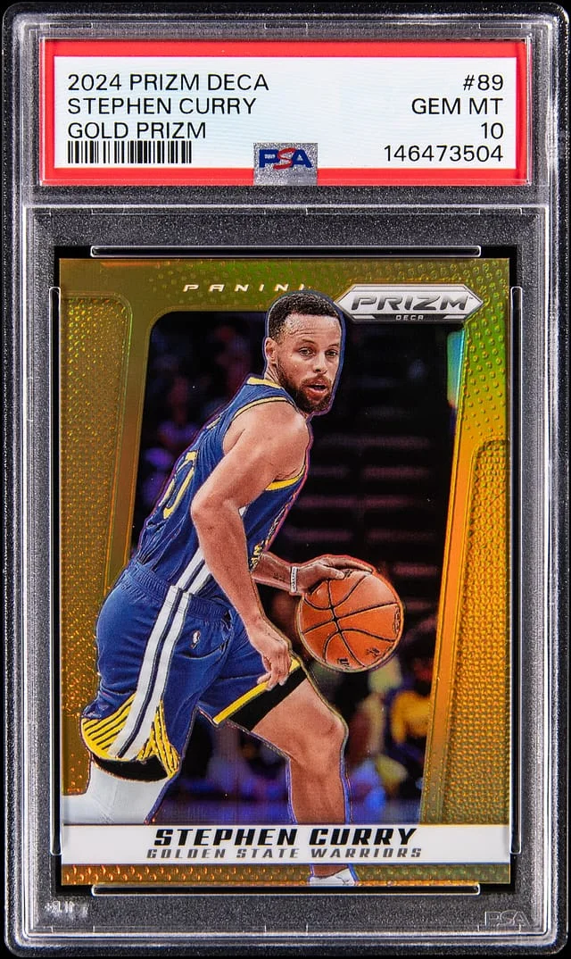 2024-25 Panini Prizm Stephen Curry Deca Gold Prizm #89 card image
